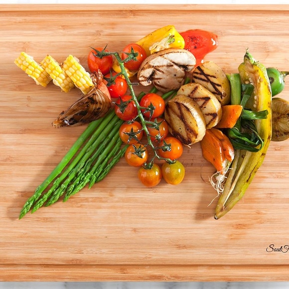 NEW Soulfino EXTRA LARGE Organic Bamboo Cutting Board & Thick Butcher Block - Picture 6 of 6